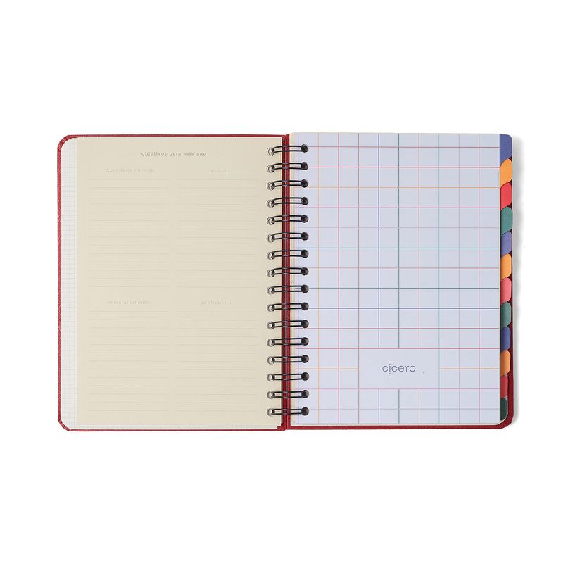 Planner Permanente Wire-O A5 Frutare Semanal + Notas Limão Siciliano Cicero-1772031177274