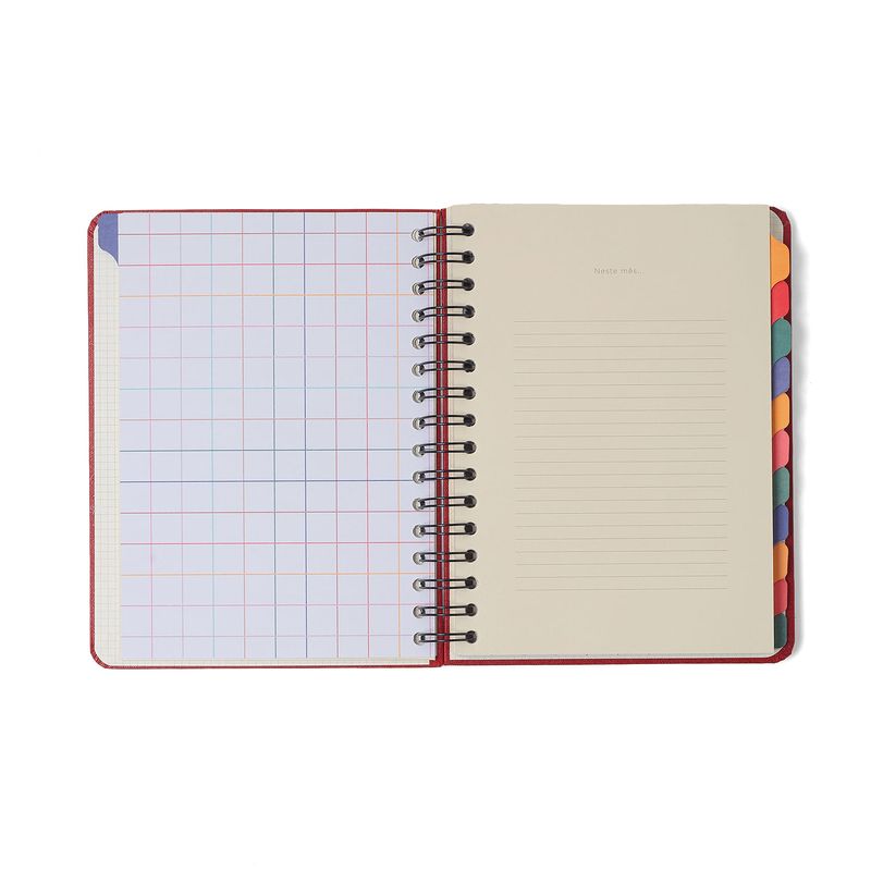 Planner Permanente Wire-O A5 Frutare Semanal + Notas Limão Siciliano Cicero-1772031183666