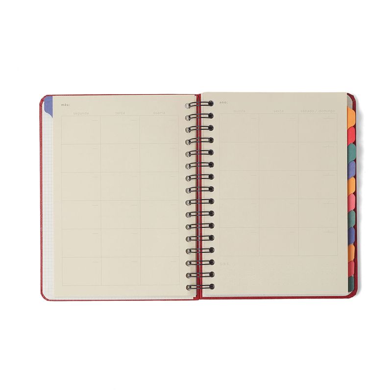 Planner Permanente Wire-O A5 Frutare Semanal + Notas Limão Siciliano Cicero-1772031190274