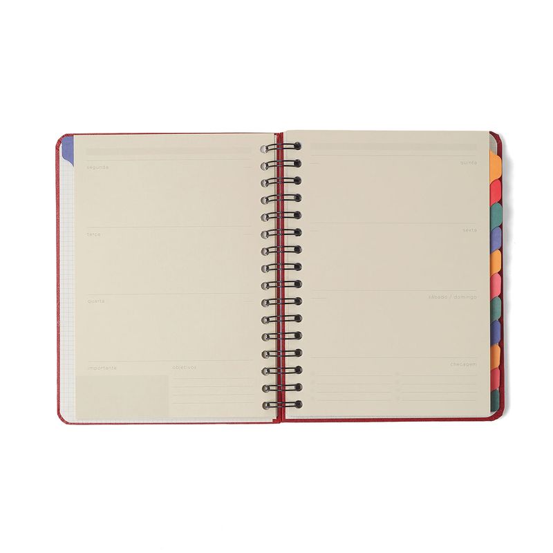 Planner Permanente Wire-O A5 Frutare Semanal + Notas Limão Siciliano Cicero-1772031201075