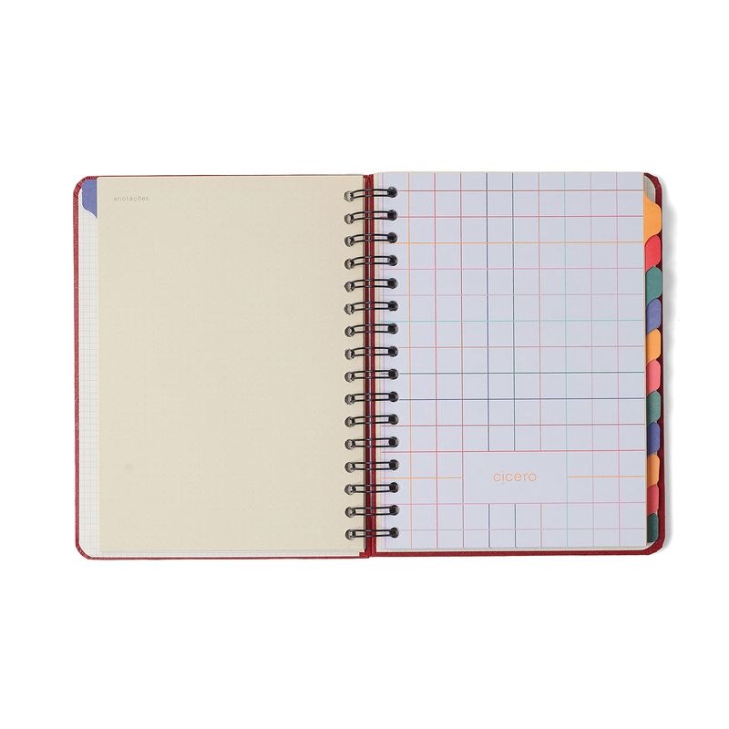 Planner Permanente Wire-O A5 Frutare Semanal + Notas Limão Siciliano Cicero-1772031209170