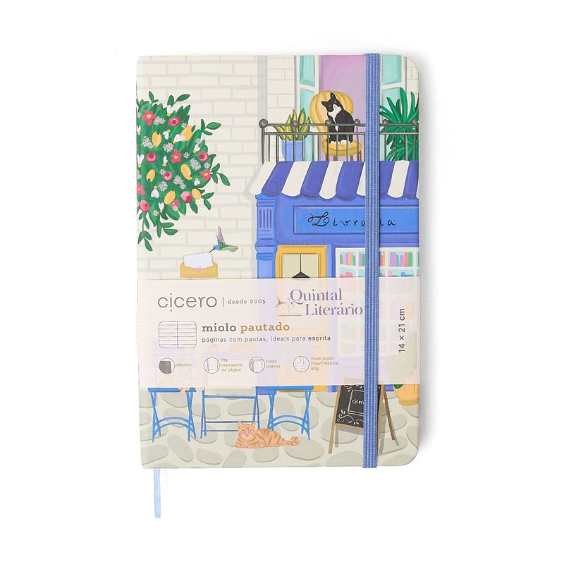 Caderneta Quintal Literário Pautado 14x21cm Livraria Cicero-1772038771188