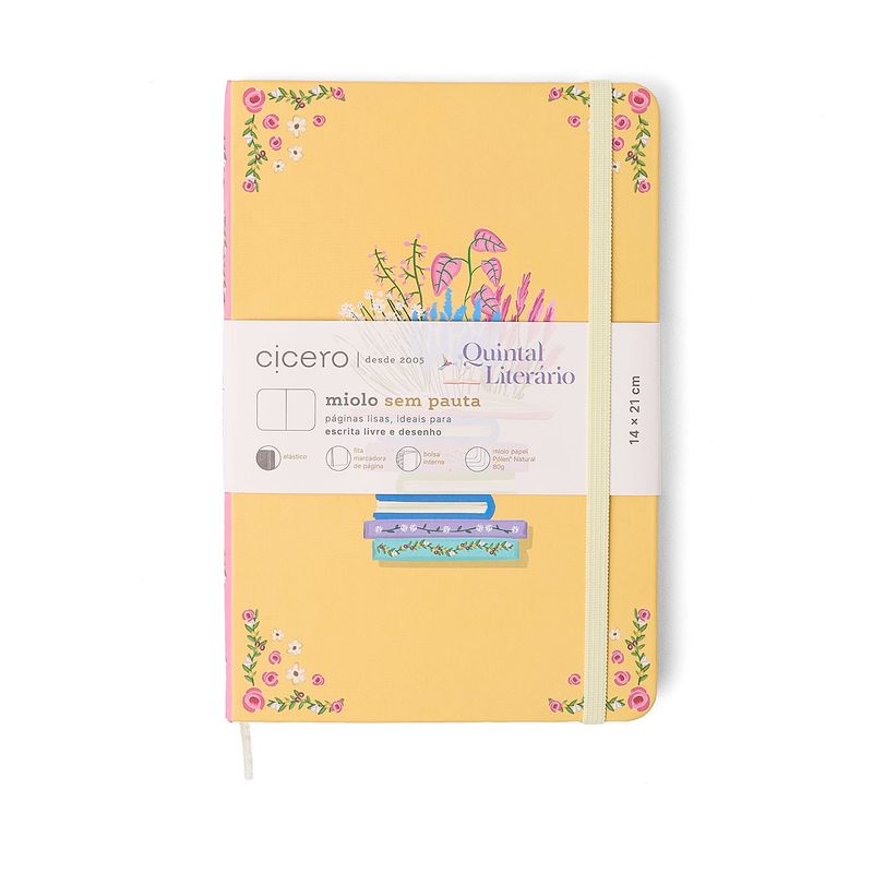 Caderneta Quintal Literário Sem Pauta 14x21cm Contos Cicero-1772039258900