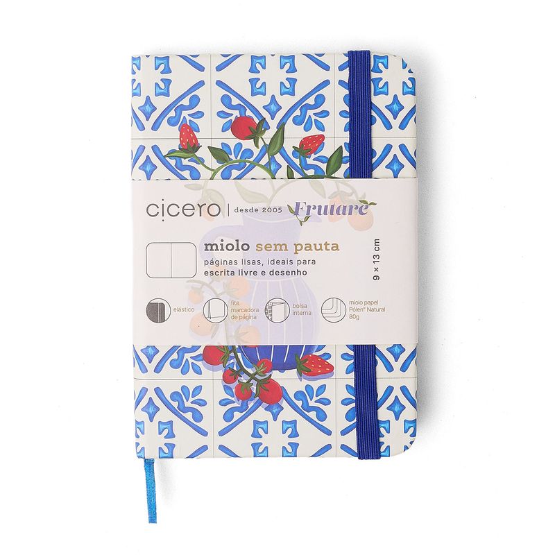 Caderneta Frutare Sem Pauta 9x13cm Arranjo Cicero-1772045044993
