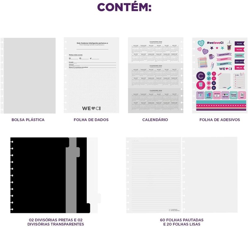 Caderno Inteligente Turquoise Love Médio-1772647216175