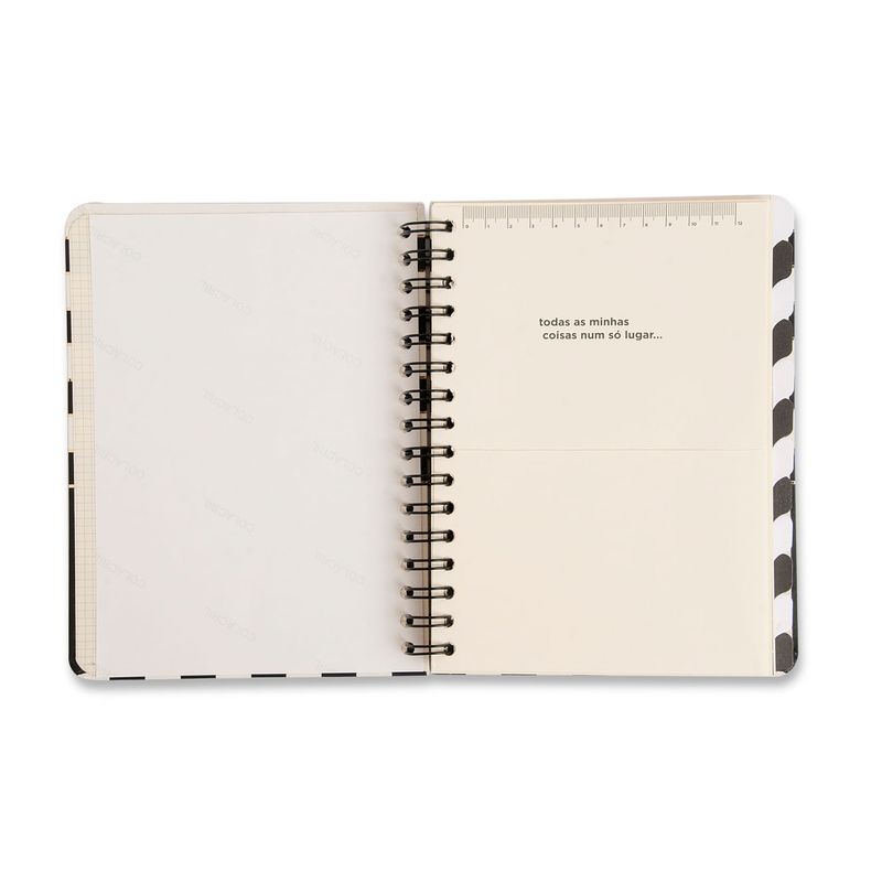 Planner Wire-O Clássico 14,8x21cm Preto Cicero-1789561814749