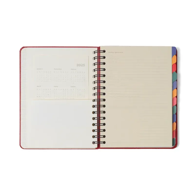 Planner Wire-O Clássico 14,8x21cm Preto Cicero-1789561824350
