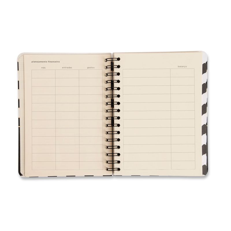 Planner Wire-O Clássico 14,8x21cm Preto Cicero-1789561844549
