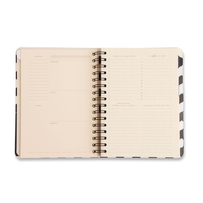 Planner Wire-O Clássico 14,8x21cm Preto Cicero-1789561908927