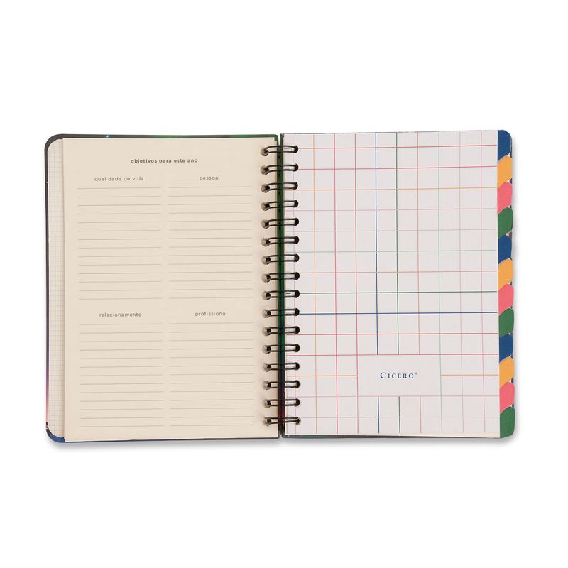 Planner Permanente Wire-O A5 14,8x21 Café Cicero-1789563353574