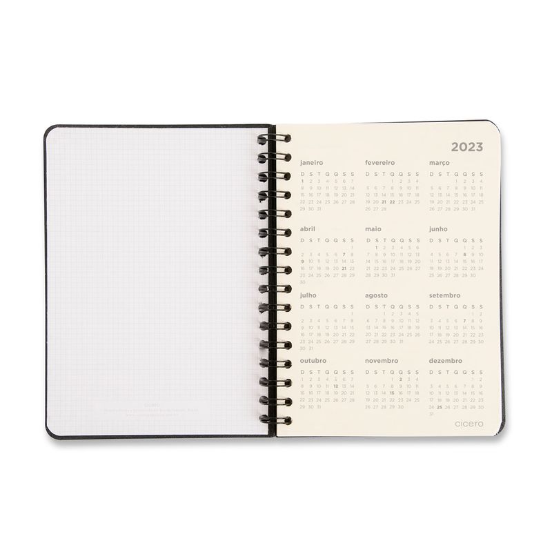 Planner Permanente Financeiro Wire-O A5 14,8x21cm Preto Cicero-1789564132352