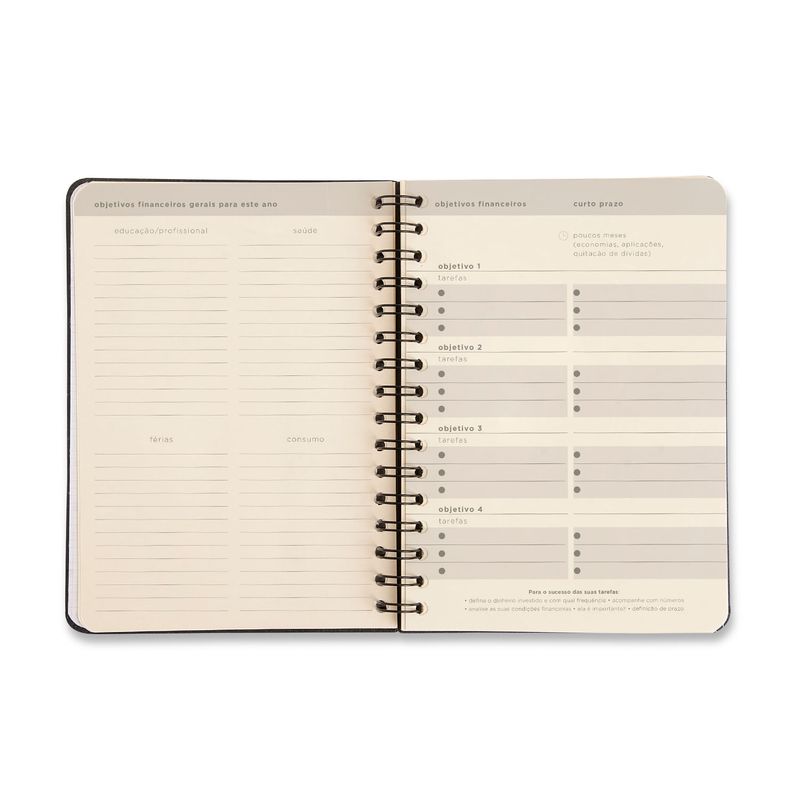 Planner Permanente Financeiro Wire-O A5 14,8x21cm Preto Cicero-1789564186153