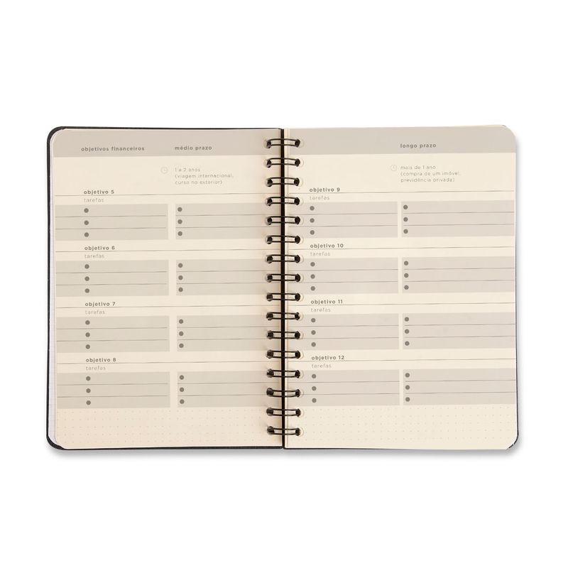 Planner Permanente Financeiro Wire-O A5 14,8x21cm Preto Cicero-1789564194992