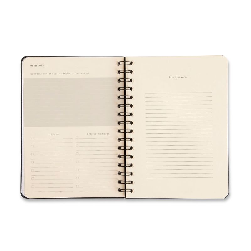 Planner Permanente Financeiro Wire-O A5 14,8x21cm Preto Cicero-1789564259369