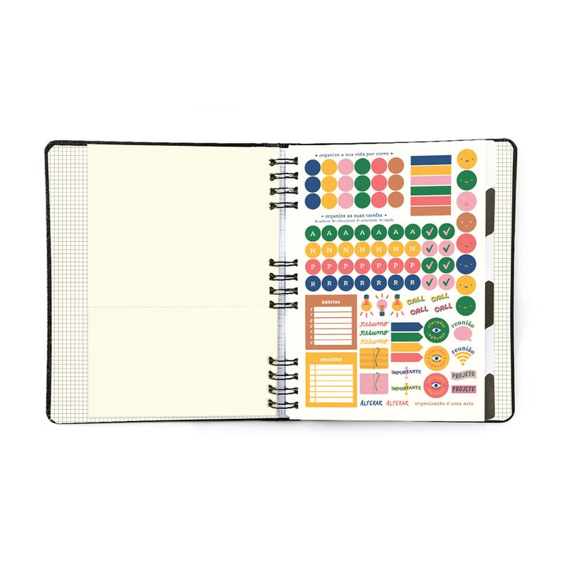 Caderno Organizador Duo 17x24cm Preto Cicero-1789566800516