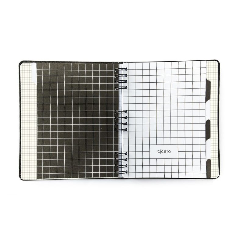 Caderno Organizador Duo 17x24cm Preto Cicero-1789566818356