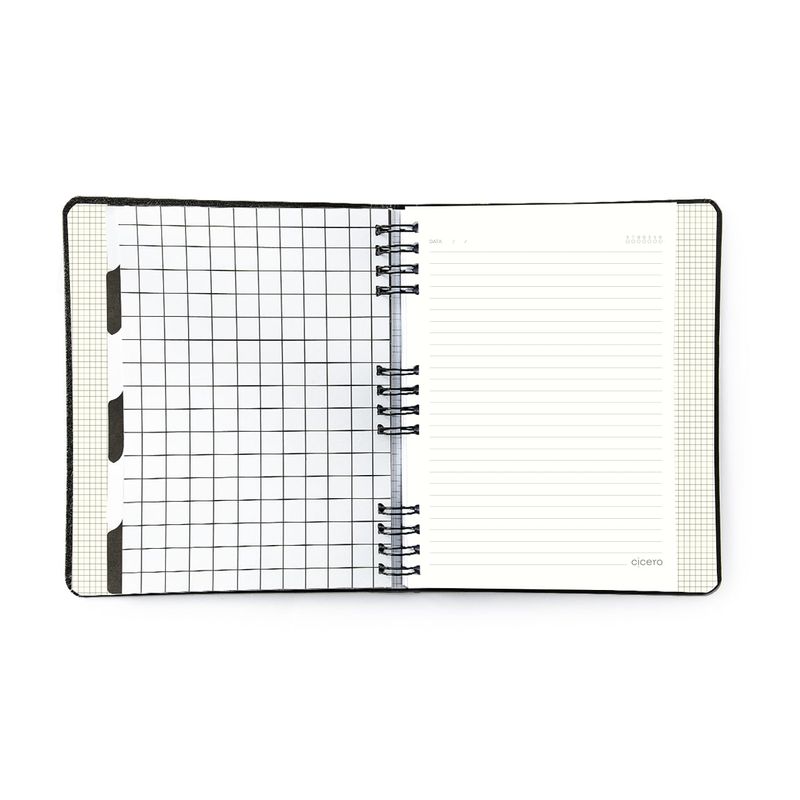 Caderno Organizador Duo 17x24cm Preto Cicero-1789566828995