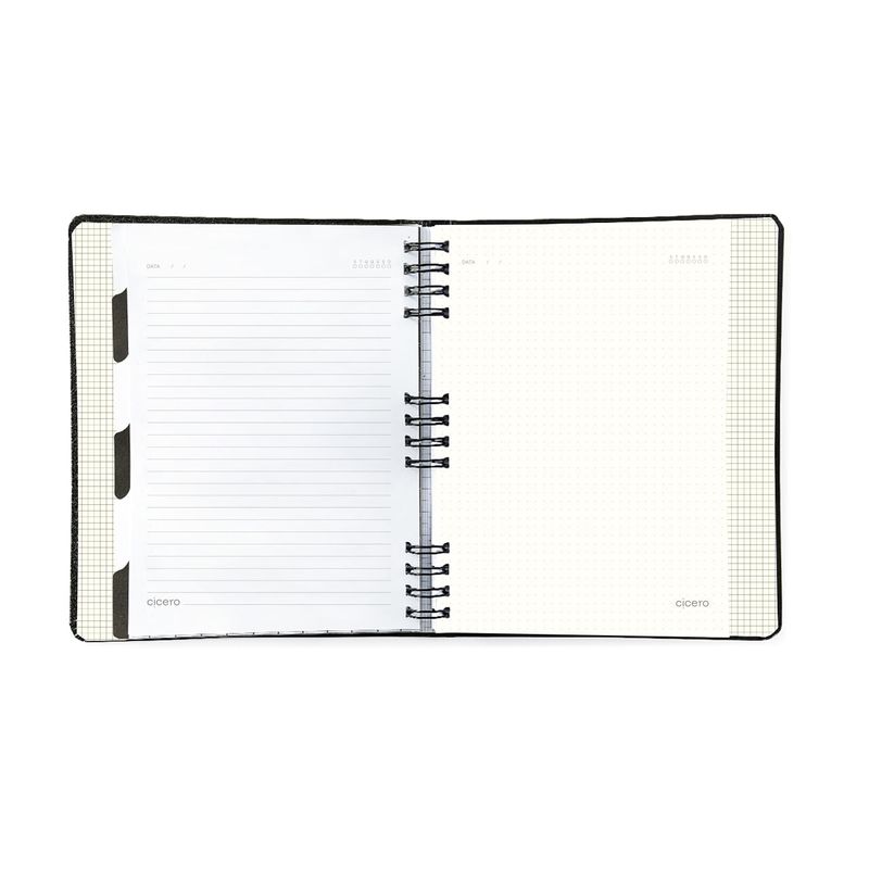 Caderno Organizador Duo 17x24cm Preto Cicero-1789566839524