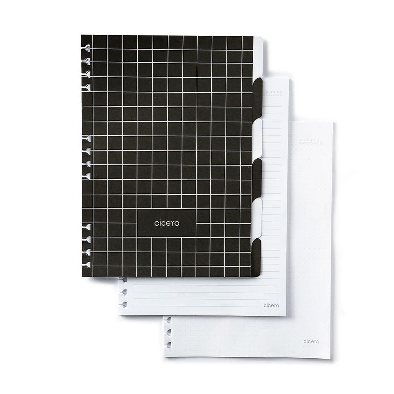 Caderno Organizador Duo 17x24cm Preto Cicero-1789566850604