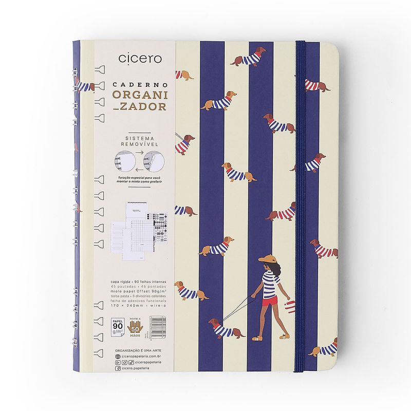 Caderno Organizador Petit Pautado e Pontado 17x24cm Passeio Cicero-1789581555995
