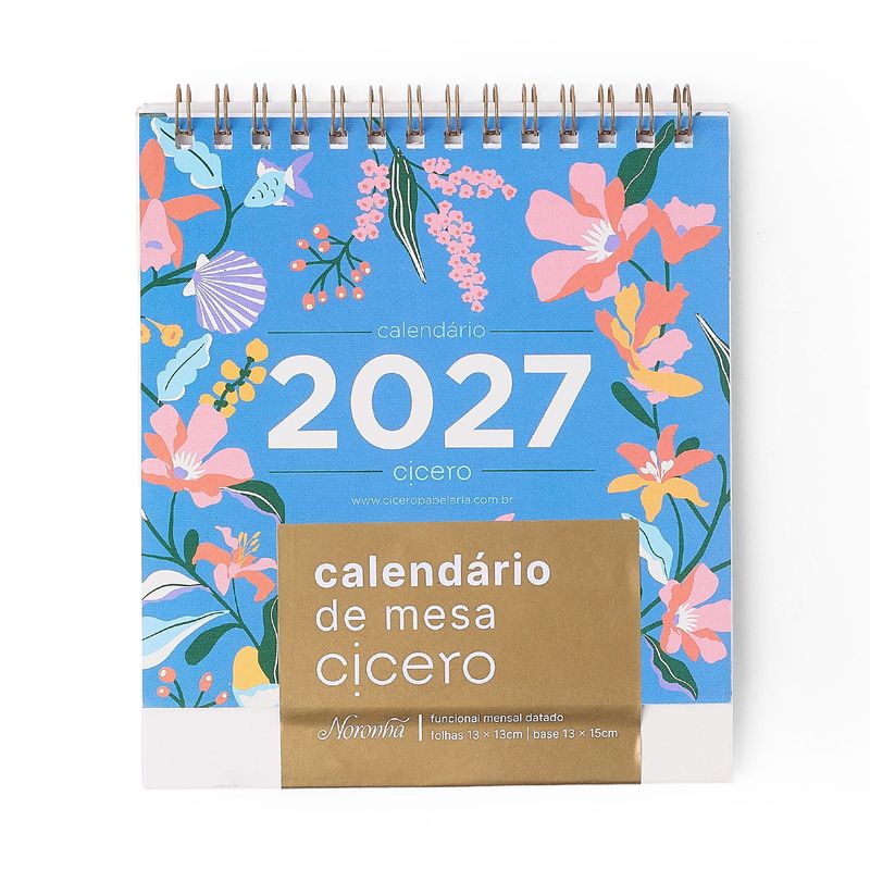 Calendário de Mesa 2027 13x15cm Noronha Cicero-1790693382966