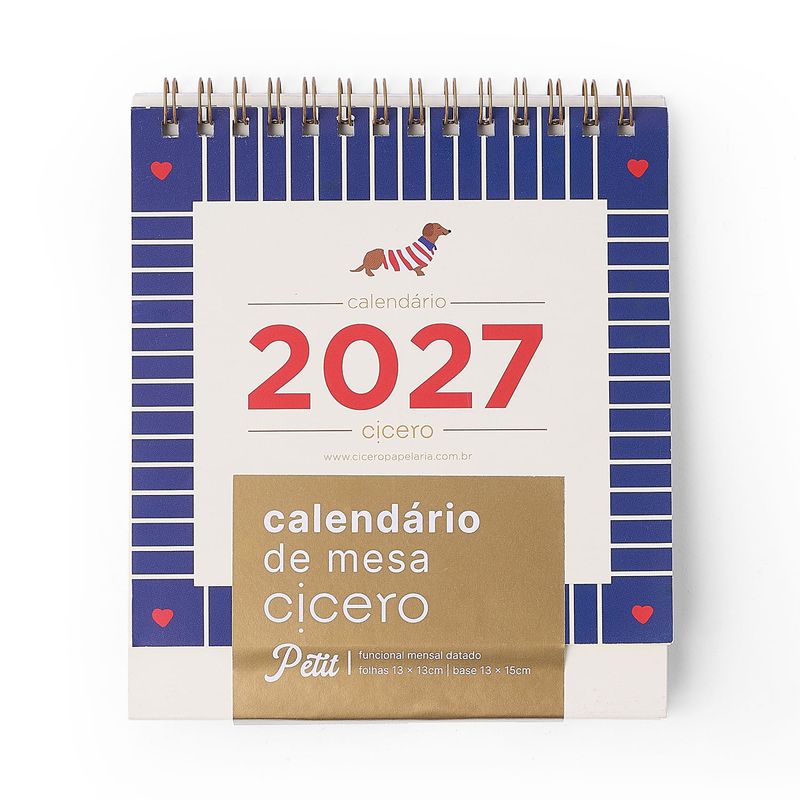 Calendário de Mesa 2027 13x15cm Petit Cicero-1790693886506
